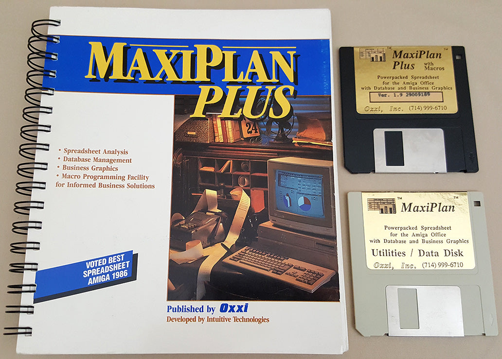 MaxiPlan Plus with Macros Spreadsheet v1.9 - 1988 OXXI Inc. for