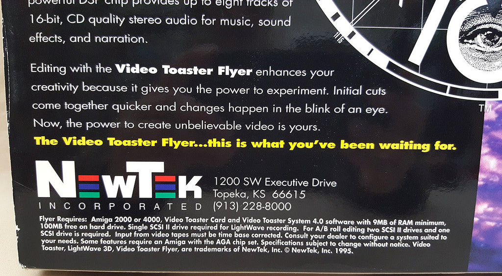 Video Toaster Flyer by NewTek NLE for Commodore Amiga 4000 4000T 3000 ...