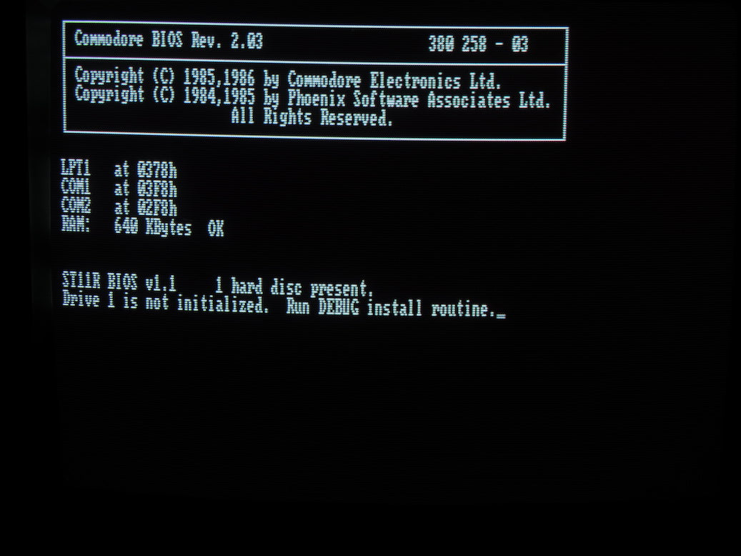 Commodore PC 10 IBM XT 8088 Desktop Computer w/Keyboard 640kb DOS 3.3 ...