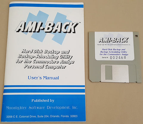 AMI-BACK v1.05a ©1991 Moonlighter Software for Commodore Amiga