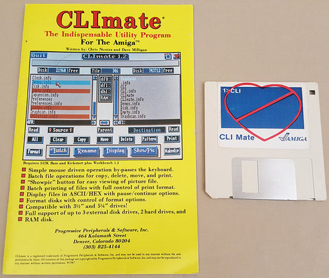 CLImate v1.2 ©1986 PP&S - Directory Utility for Commodore Amiga