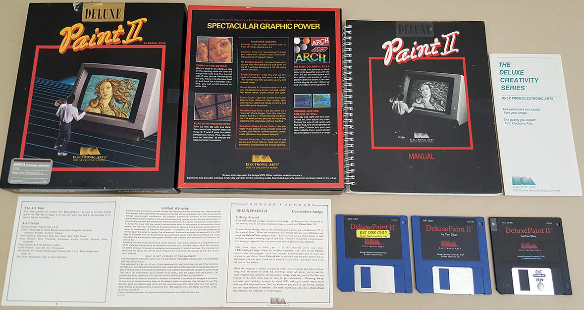 Deluxe Paint II v2.0 Red ©1986 EA Electronic Arts for Commodore