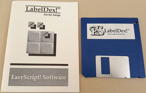 LabelDex! v1.5 - 1990 EasyScript! Software for Commodore Amiga
