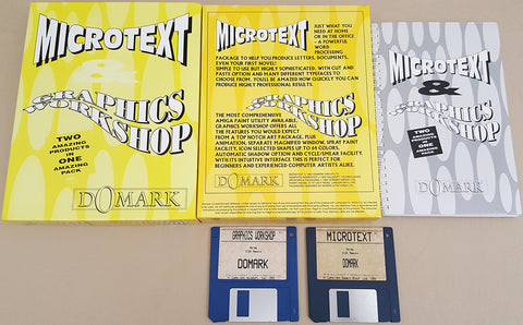MicroText Graphics Workshop v1.01 - 1992 Domark Group HoloSoft Inc for Commodore Amiga