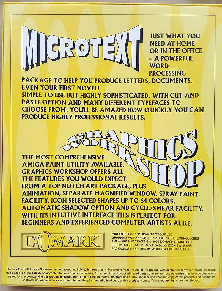 MicroText Graphics Workshop v1.01 - 1992 Domark Group HoloSoft Inc for ...