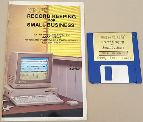 NIMBUS v1.1 Record Keeping for Small Business - 1987 Nimbus Inc. for Commodore Amiga