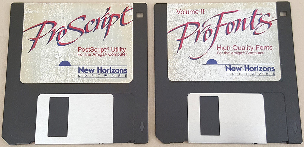 Pro Script System Software ProFonts Vol.II & ProScript for ProWrite - 1988 New Horizons Software ...