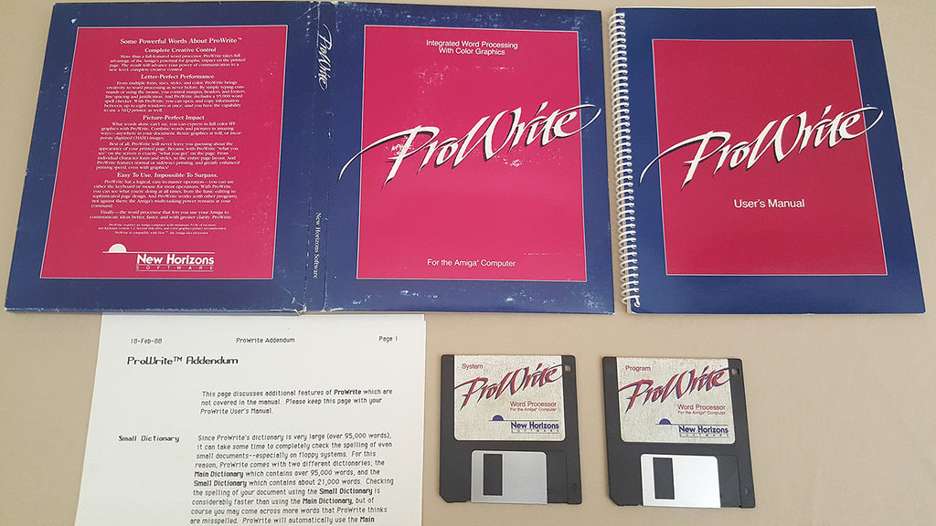 Prowrite Software ProWrite v2.0.2 Word Processor - 1988 New Horizons Software for Commod ...