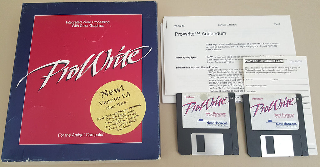 Prowrite Software ProWrite v2.5 Word Processor - 1989 New Horizons Software for Commodor ...