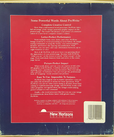 Prowrite Software ProWrite v2.5 Word Processor - 1989 New Horizons Software for Commodor ...