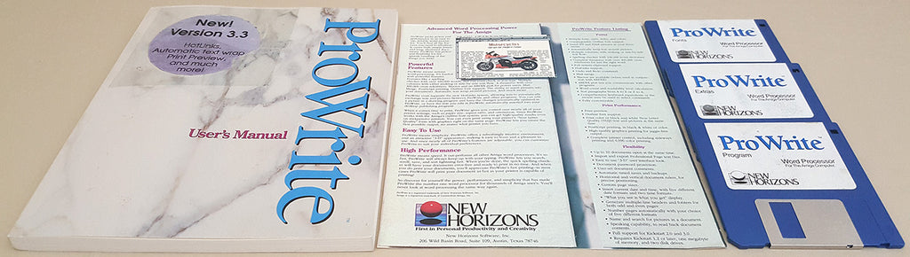 Prowrite Software ProWrite v3.3.2 Word Processor - 1993 New Horizons Software for Commod ...