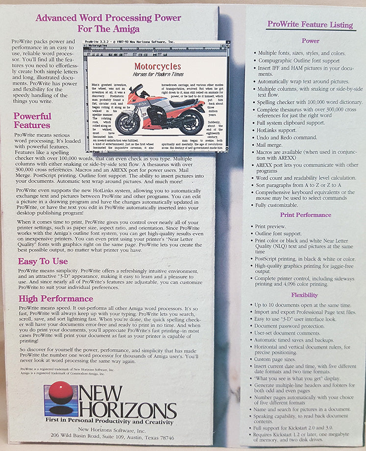 ProWrite v3.3.2 Word Processor - 1993 New Horizons Software for Commod ...