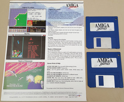 Amiga Games Magazine Issues 3.1 3.2 - 1992 BestOfAmiga Game Disks for Commodore Amiga