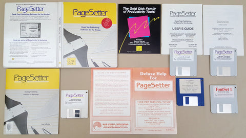 PageSetter v1.2 LaserScript FontSet1 Deluxe Help - 1987 Gold Disk DTP Desktop Publishing for Commodore Amiga