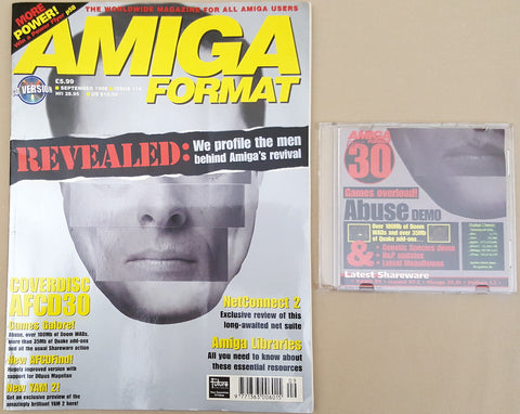 Amiga Format Magazine w/CD - September 1998 Doom WADs Quake Abuse Game Demo +MORE