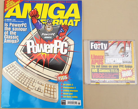 Amiga Format Magazine w/CD - June 1999 Linux APUS PPC VBCC C Compiler Games +MORE